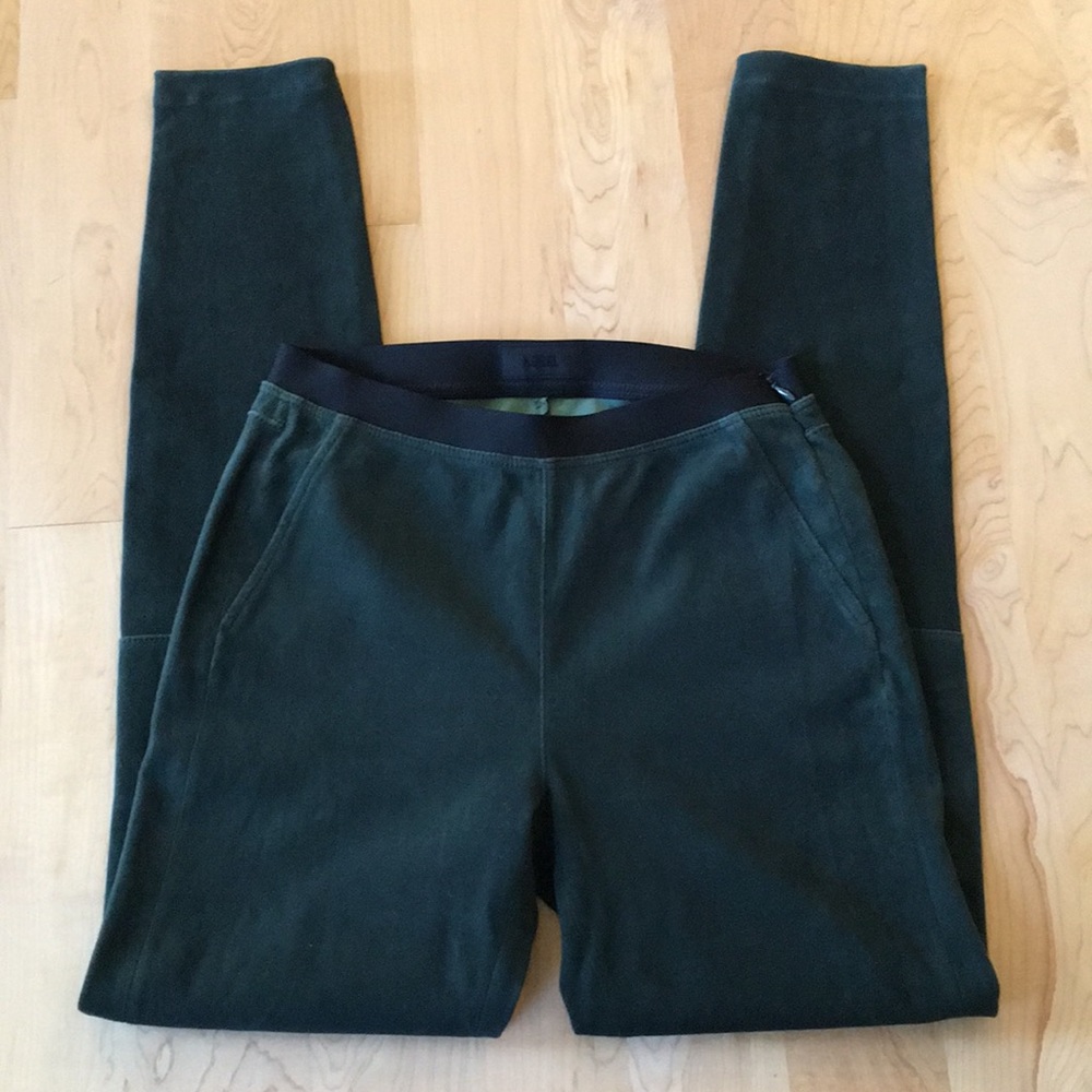 Koral green faux Suede skinny pants